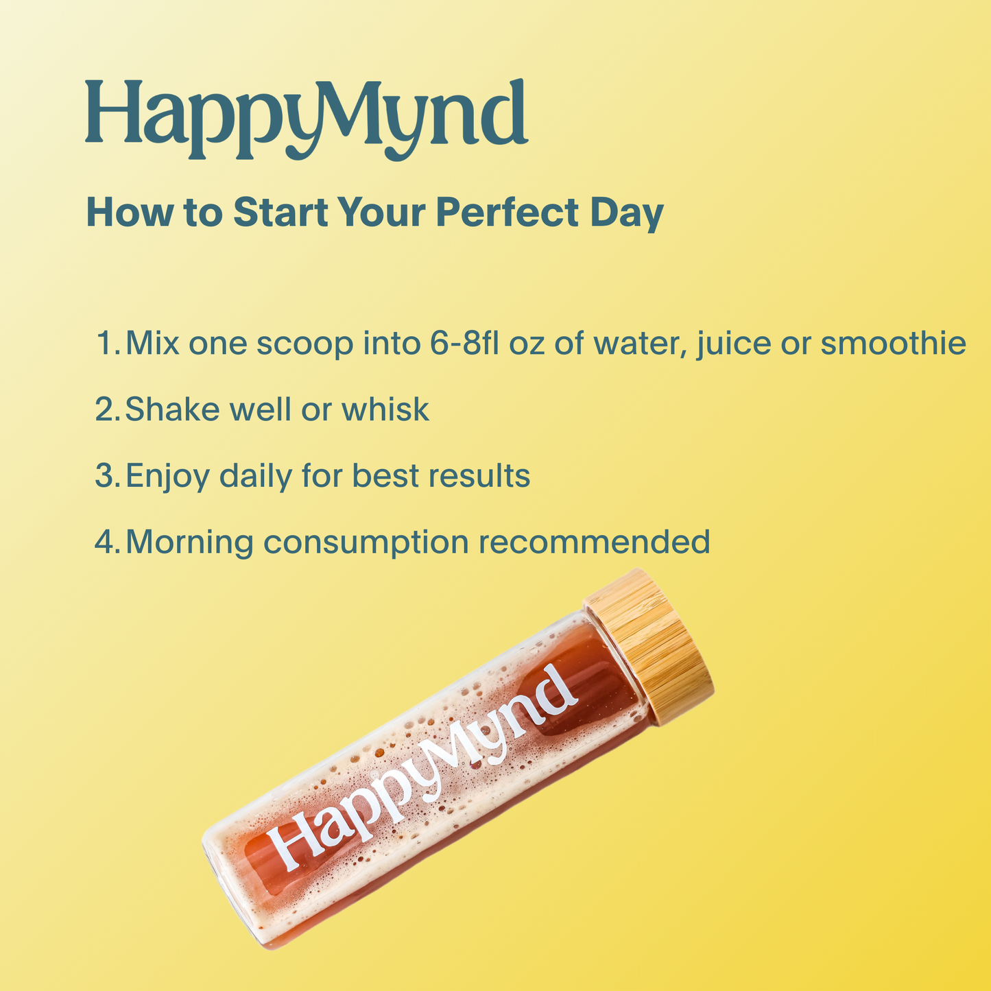 HappyMynd - All-in-One Essential Daily Nutrition for Your Brain and Mind  - Stress, Mood, Cortisol, Clarity and Focus